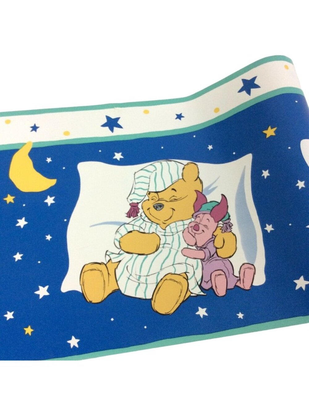 Disney Wallpaper Border Pooh Piglet Pajamas Sleepy 2 Rolls Self Stick Sunworthy